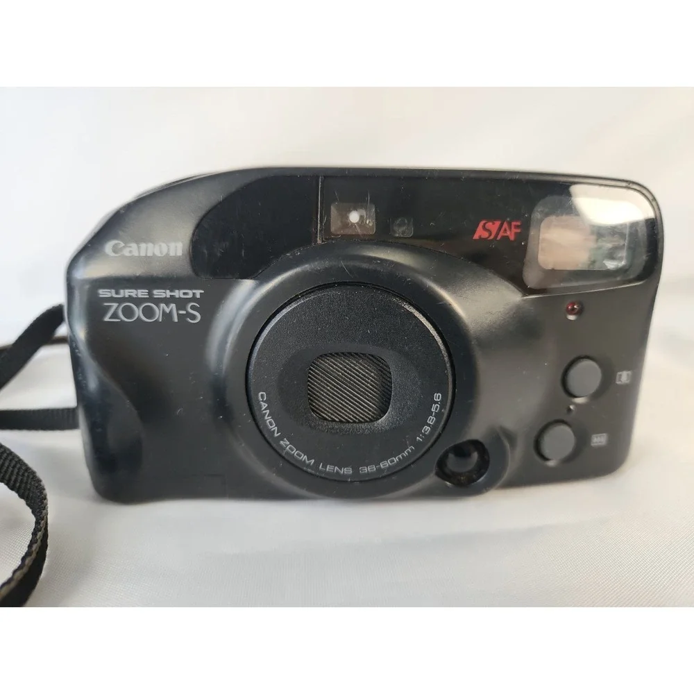 Vintage Canon Sure Shot ZOOM-S 35mm Point & Shoot Film Camera Works 38-60mm